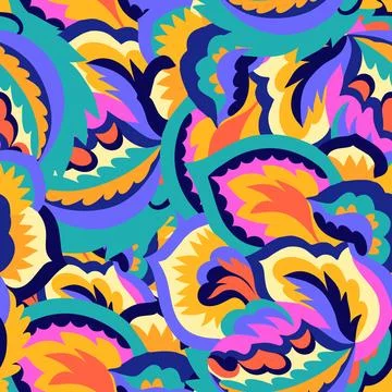 Colorful ornamental psychedelic pattern. Funky texture with colorful abstra.. イラスト素材