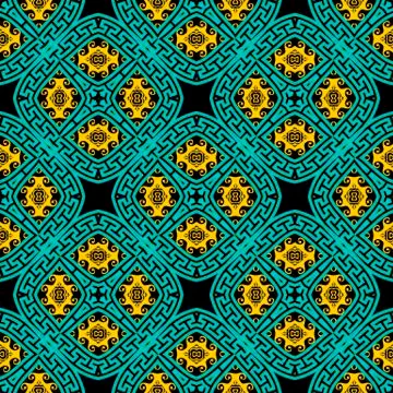 Colorful ornamental vector seamless pattern. Greek ethnic style patterned イラスト素材