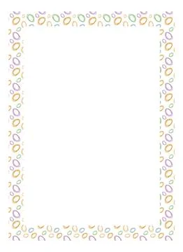 Colorful Oval Doodle Frame Vector Illustration Stock Illustration
