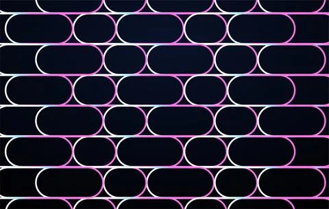 Colorful Oval Shape Pattern on Black Background for Modern Design Illustrazione stock