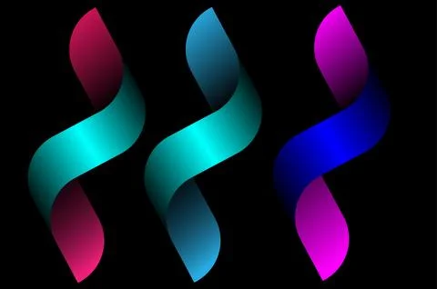 Colorful, overlapping abstract shapes create a flowing, modern composition Illustrazione stock