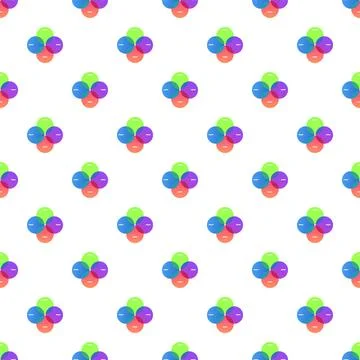 Colorful overlapping circles abstract geometric pattern background Illustrazione stock