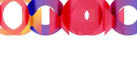 Colorful overlapping circles create abstract pattern. Bright hues blend, forming Stockillustratie
