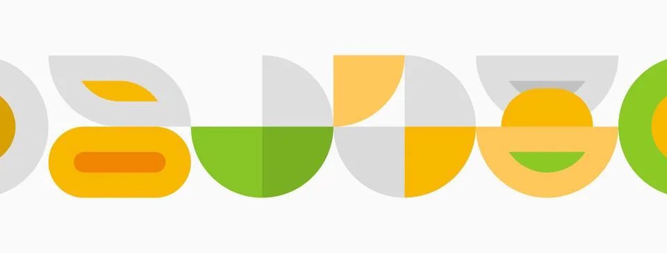 Colorful overlapping circles form text. Design features bright hues, simple イラスト素材