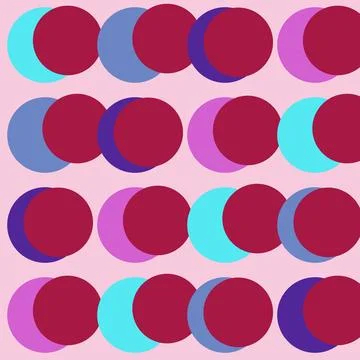 Colorful overlapping circles with gradient effects in abstract design Stock Illustration