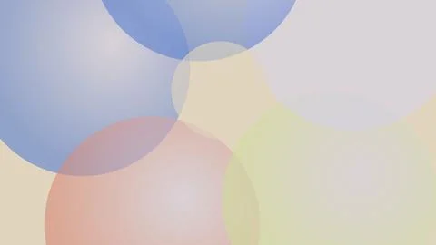 Colorful overlapping circles on a soft background Stock Illustration