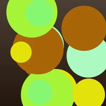 Colorful overlapping circles in vibrant gradient tones Stock Illustration
