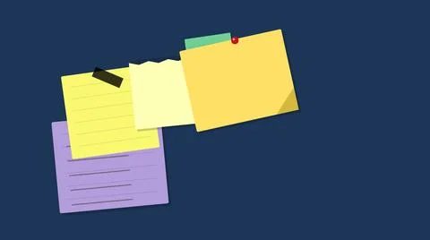 Colorful overlapping sticky notes design Stock Illustration