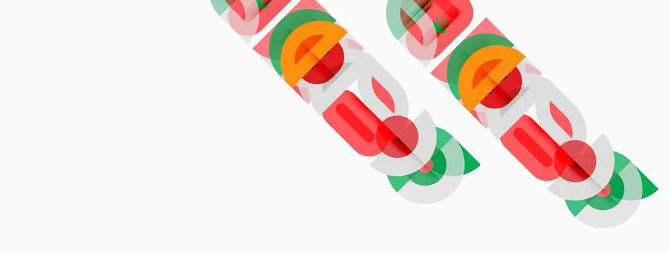 Colorful overlapping text reads CODE. Design features vibrant hues, repetitio Stock Illustration