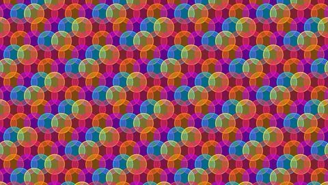 Colorful Overlapping Transparent Circles Abstract Pattern Background Stock Illustration