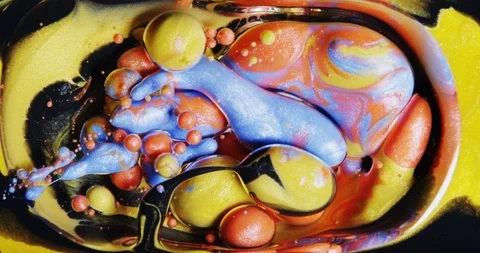 Colorful Paint Background Streaming Exploding Psychedelic Background Display Stock Footage 93952349