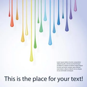 Colorful Paint Dripping Background Vector Stock Illustration