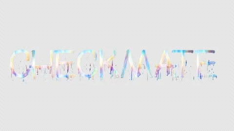Colorful paint dripping overlay text on transparent background word Checkmate Stock Footage 313955192