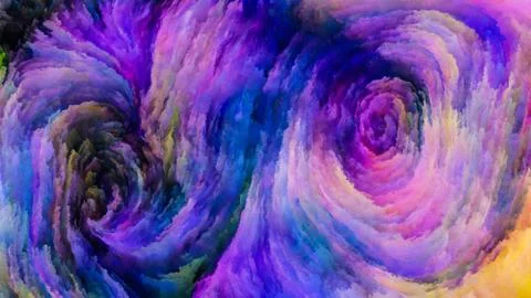 Colorful Paint Evolution Stock Illustration