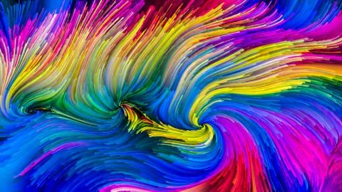 Colorful Paint Evolution Stock Illustration