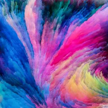 Colorful Paint Evolution Stock Illustration