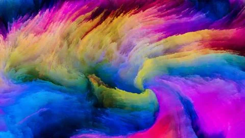 Colorful Paint Evolution Stock Illustration