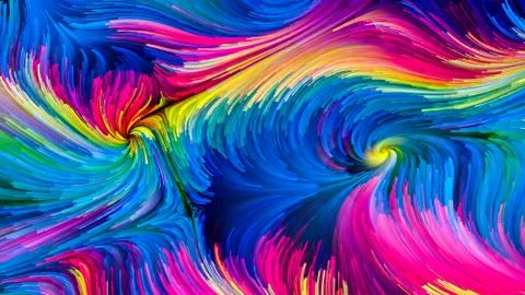 Colorful Paint Evolution Stock Illustration