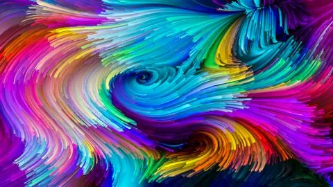 Colorful Paint Evolution Stock Illustration