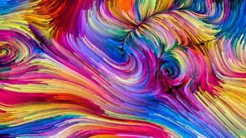 Colorful Paint Evolution Stock Illustration