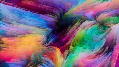 Colorful Paint Evolution Stock Illustration