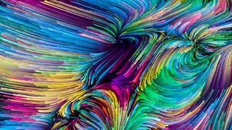 Colorful Paint Evolution Stock Illustration