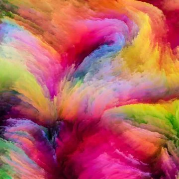 Colorful Paint Paths Stock Illustration