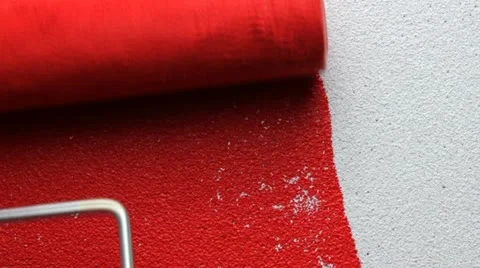 Colorful paint roller Video stock 12733325