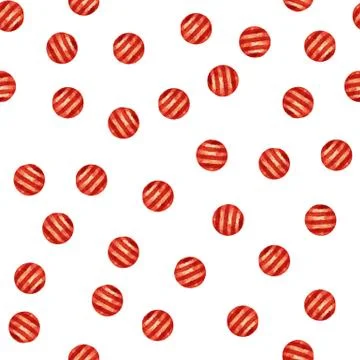 Colorful paint seamless pattern. Abstract watercolor polka dots. Bright striped Stock Illustration