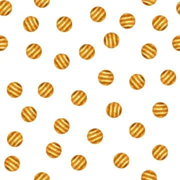 Colorful paint seamless pattern. Abstract watercolor polka dots. Bright striped Stock Illustration