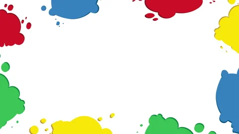 Colorful paint splash frame Stock Footage 247199306
