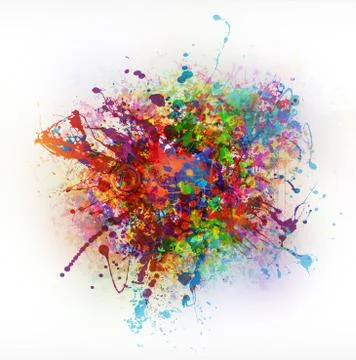 Colorful paint splashes Stock Illustration
