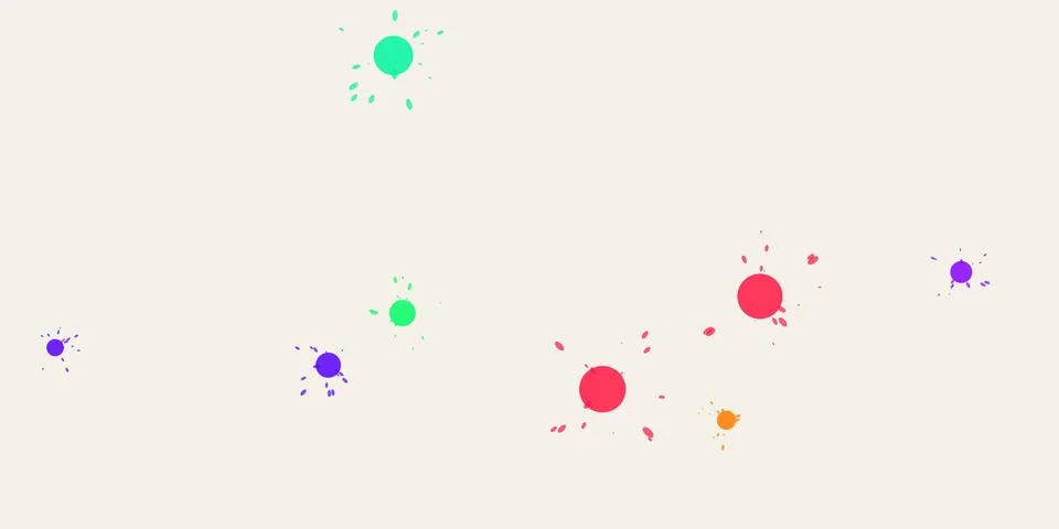 Colorful paint splashes on a light background Stock Illustration
