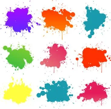 Colorful paint splat Stock Illustration