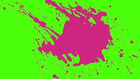 Colorful paint splatter animation Stock Footage 341742597