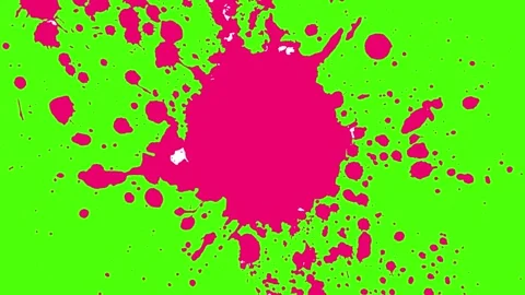 Colorful paint splatter animation Video stock 341745509