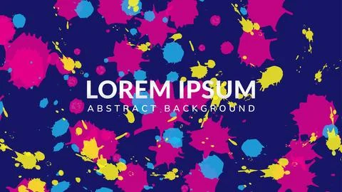 Colorful Paint Splatter Background Stock Illustration