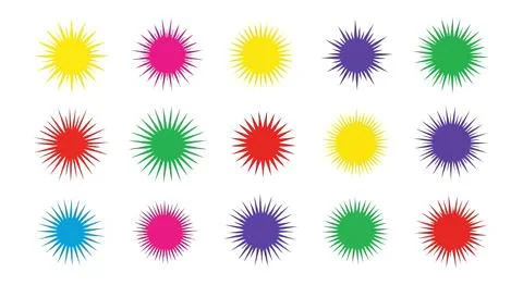 Colorful paint splatter dots Stock Illustration