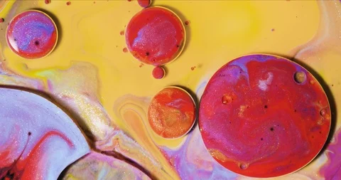 Colorful Paint Stream Flowing Exploding Psychedelic Background Display Colors Video stock 93962321