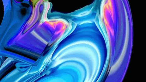 Colorful paint top view, rainbow color blending in the water in slow motion Stock Footage 101190090