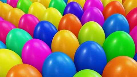 Colorful painted Easter chicken eggs Illustrazione stock