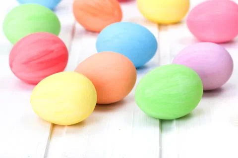 Colorful painted Easter eggs Stock Photos