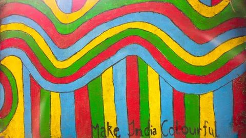 Colorful painted wall background Stock Photos