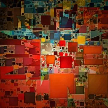 Colorful Painterly Abstract Stock Illustration