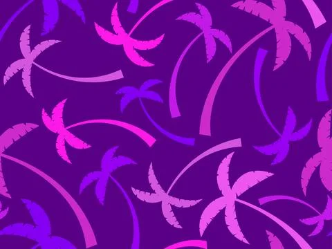 Colorful palm trees seamless pattern. Summer time, wallpaper with tropical .. 스톡 일러스트
