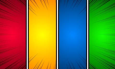 Colorful panel comics with set. vector illustration Stock Illustration