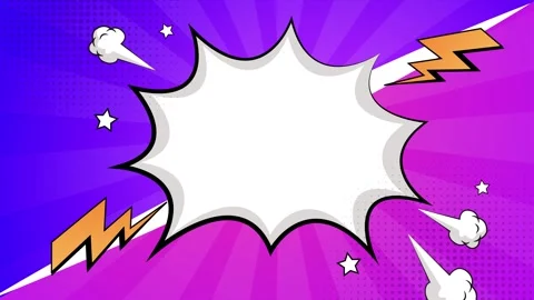 Colorful panels in a comic book style pop art background seamless 4k video Stock Footage 293045967