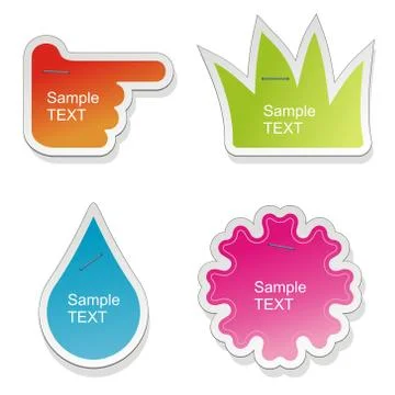 Colorful paper bubble for speech Stock Illustration