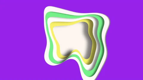 Colorful paper cut waves pattern on purple gradient 스톡 동영상 230080906