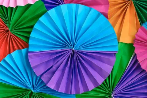 Colorful paper folding abstract pattern for background. Stock Photos